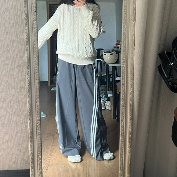 Adidas Grey Sports Pants Women's Size M - Picture 3 of 7